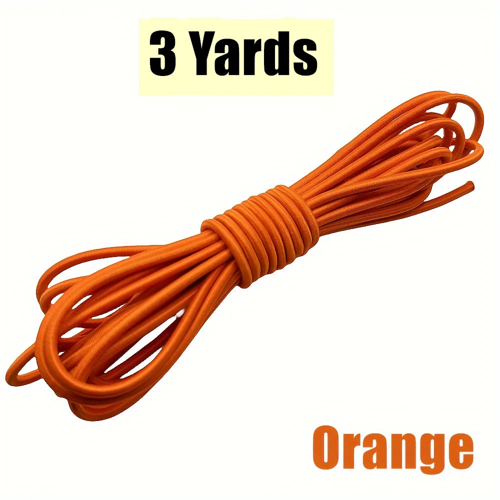 3 Yards 3mm Round Elastics Bungee Shock Cord Elastic Rope Rubber Band Strap String Cordon Shoelaces Sewing Accessories