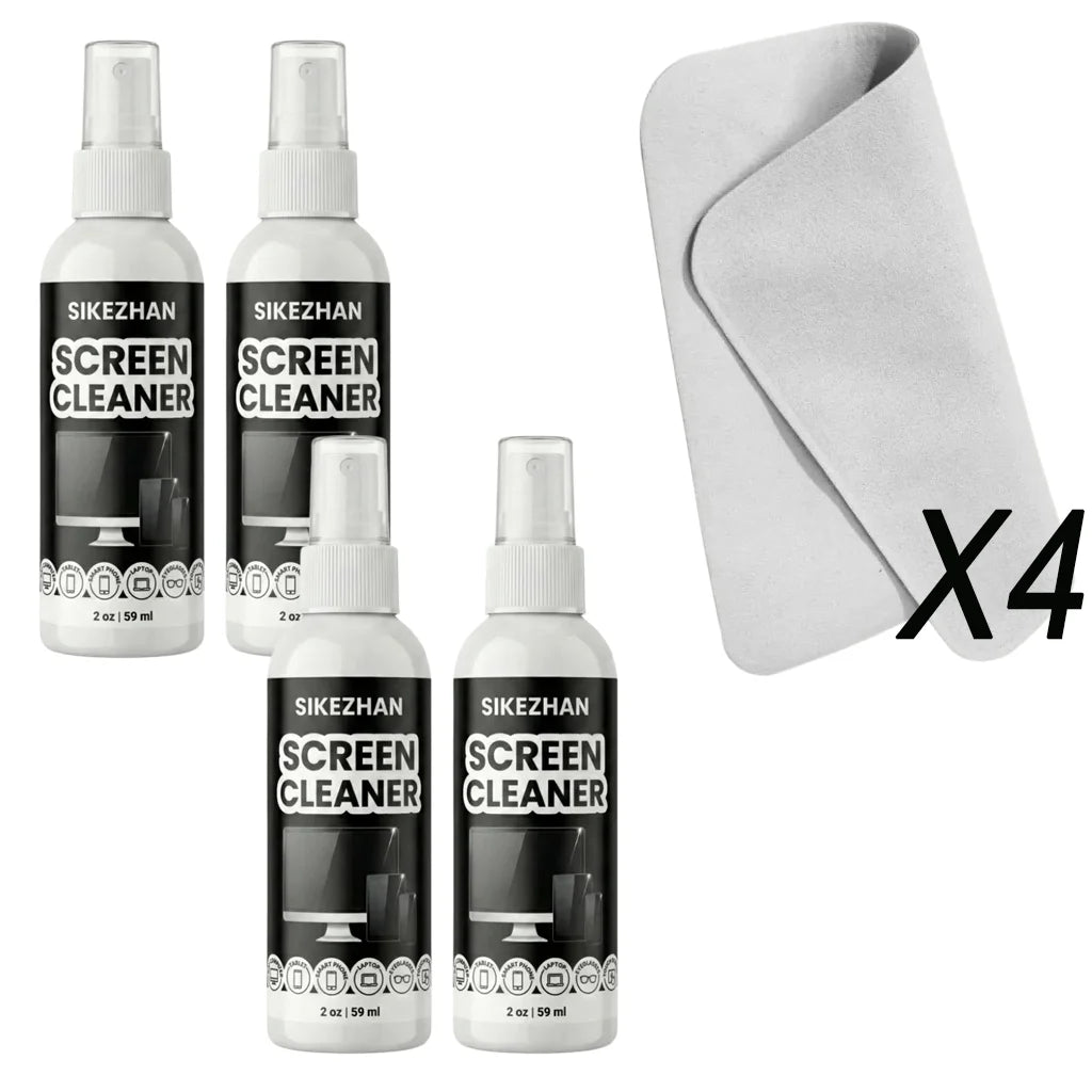 Screen Cleaner Kit Spray with Microfiber Polishing Cloth Streak Free Cleaning Solution for MacBook iPad Laptop TV Display
