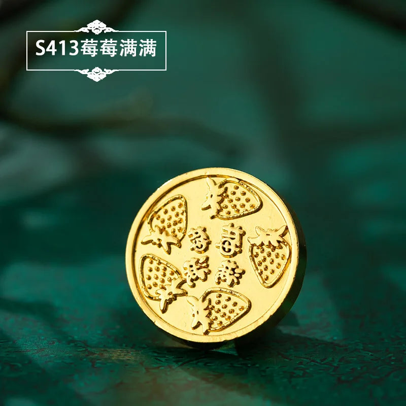 Plant Wax Stamp Seal Wax Print Thick Copper Head Carved Sealing Tool Holiday Party Invitation Letter Wedding Decorative