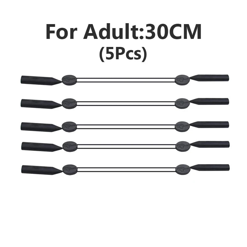 1/5pcs Universal Adjustable Eyewear Retainer Fit Sports Sunglasses Retainer Unisex Strap Safety Glasses Holder Large Round-Head