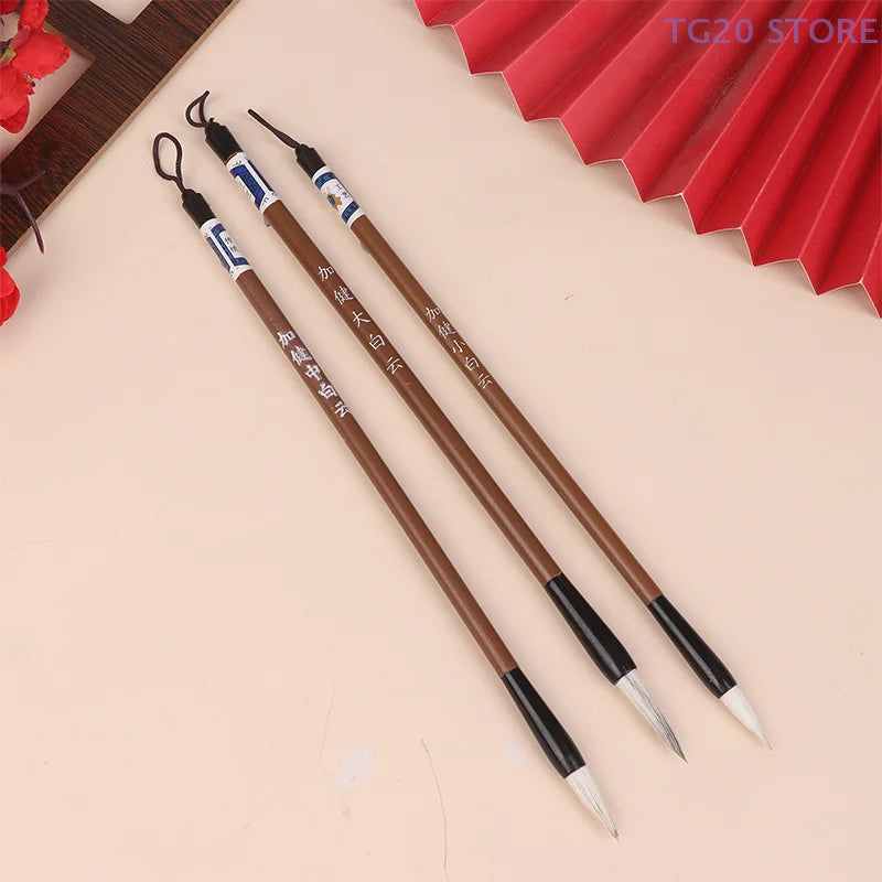 6Pcs Traditional Chinese Calligraphy Brushes Set White Clouds Bamboo Wolf's Hair For Painting Practice Writing Tools