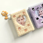 Cute Bear Photo Album 3 Inch Love Heart Hollow Picture Storage Case Kpop Card Binder Name Card Book Photocard Holder 36 Pockets