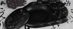 Carving Ink Stone Lotus Shaped Natural Calligraphy Rock Grinding Inkstone Plate Chinese Painting Calligraphie Strong Ink Inkslab