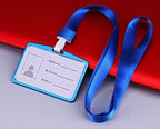 1 Pcs Aluminum Alloy Card Cover Case Bank Business Work Card Holder with ABS Retractable Badge Reel Credit ID Card Badge Bag