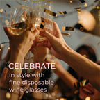 4-40Pcs 12oz Plastic Wine Glasses Disposable Stemless Wine Glasses for Party Reusable Clear Plastic Cups Shatterproof
