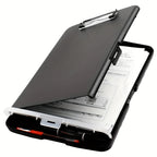 1pc XP010 Large A4 Waterproof File Box with Pen Slot, Desktop Plastic Document Holder and Writing Board Organizer