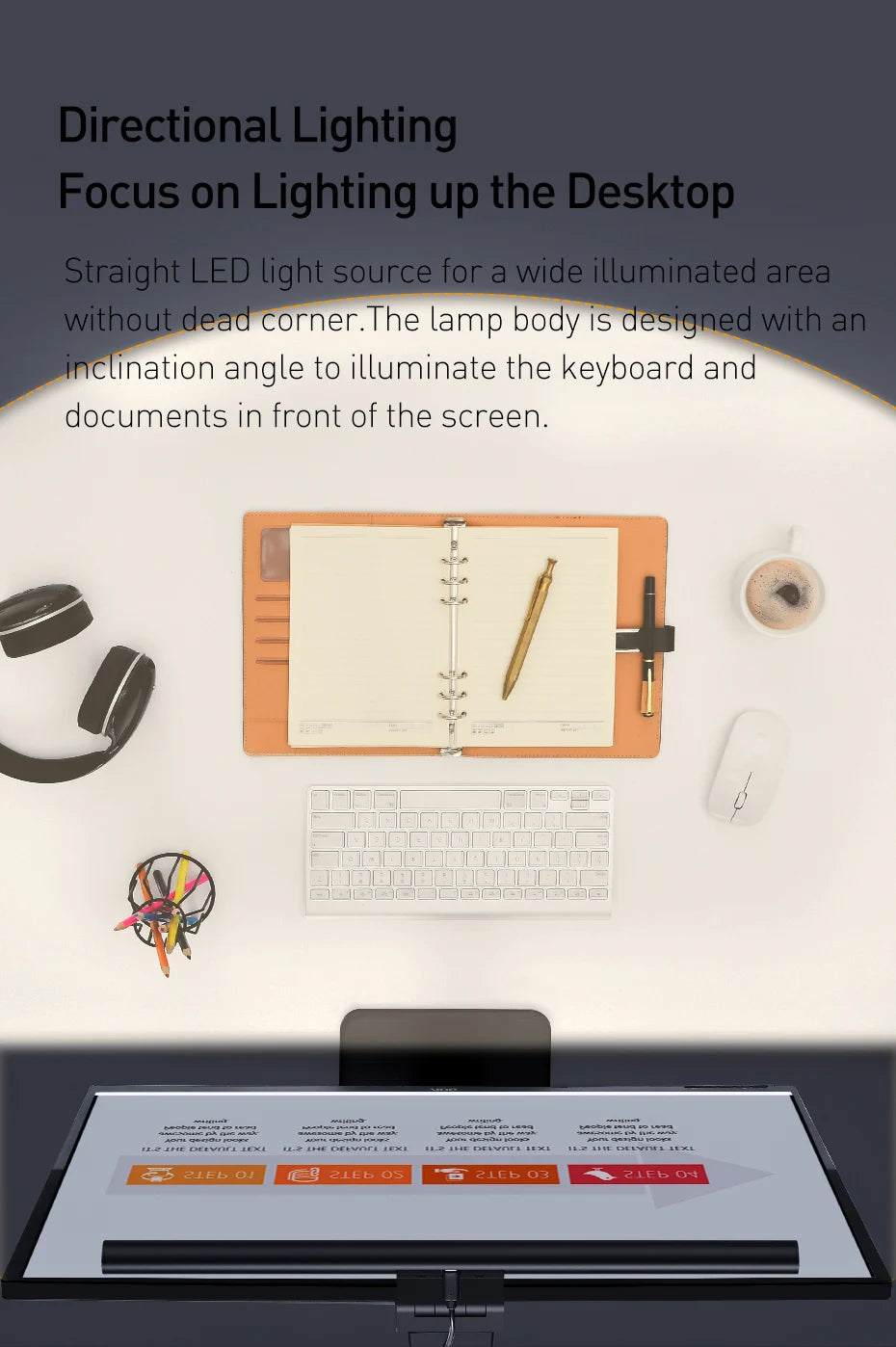Baseus LED Desk Lamp Screen Light PC Computer Laptop Hanging LED Bar Light Table Lamp LCD Monitor Lamp Study Reading USB Light