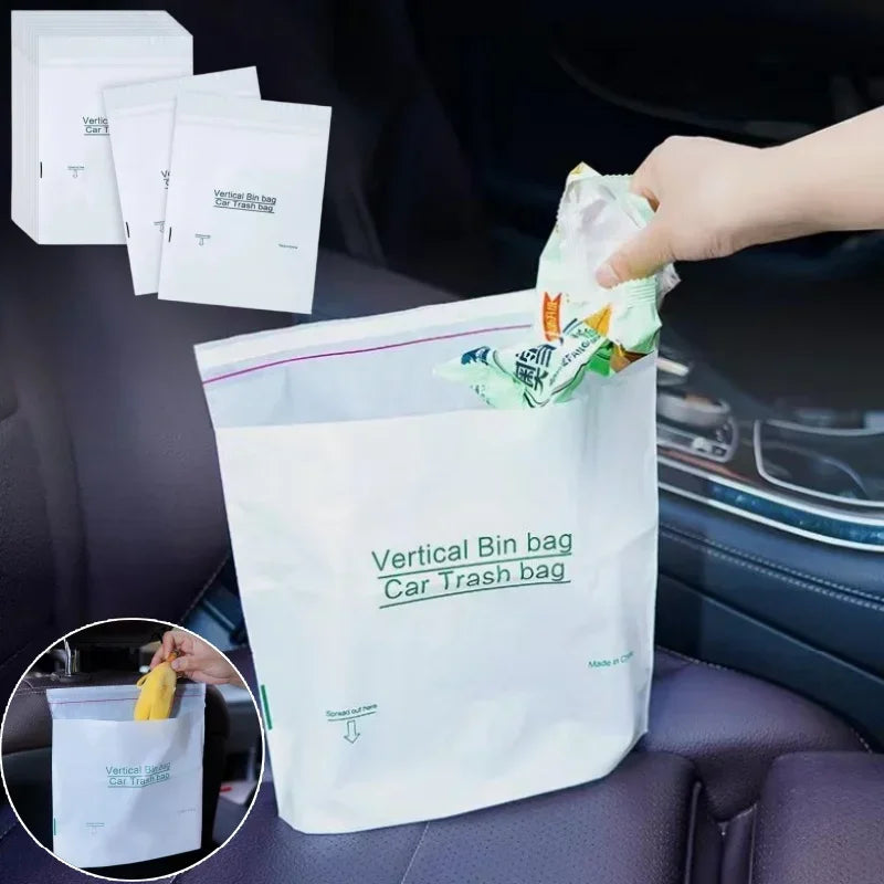 Self-Adhesive Disposable Trash Bag Thicken Waterproof Garbage Bag Leak-Proof Rubbish Storage Bag for Car/Home/Office
