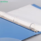 〔R〕A4 3-Ring Binder Folders - Clear & Blue Document Organizers for Office/Study