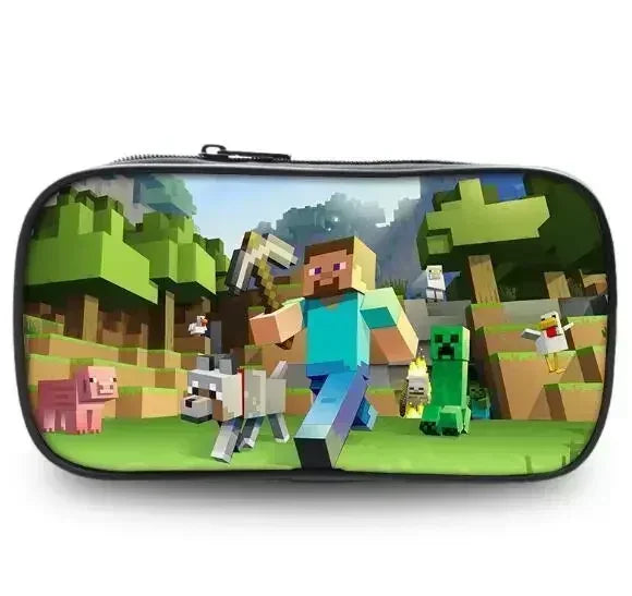 Hot Sale At Rock-bottom Price 10 Styles Minecrafte Pencilcase for My World Oval Pencil Case PU/fabric Student Supplies MC Toys