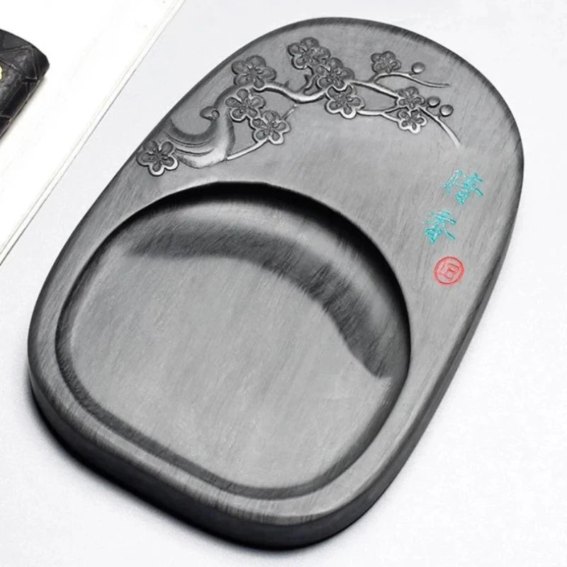 Exquisite Traditional Portable Lightweight Calligraphy Inkstones Huizhou Ink Slabs Perfect for Brush Writing Students Inkstone