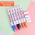 3pcs White Paint Pen Paint Markers Waterproof Car Tyre Oil-Based Paint Pen Set Quick Dry And Permanent