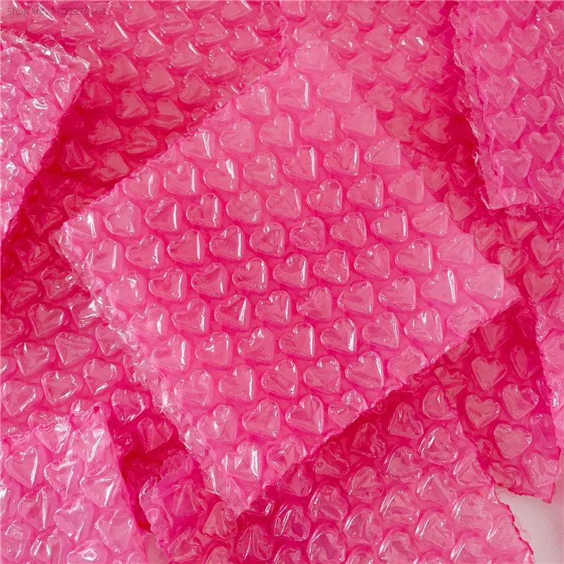 100pcs Love Heart Shaped Bubble Mailers Envelope Protective Wrap Plastic Shockproof Bag Foam Packing Bags Cushioning Bag