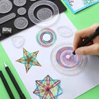 22pcs Roundness Ruler Set Geometric Ruler Mathematical Roulette Drawing Tools Learning Painting Puzzle Toys Art Tool