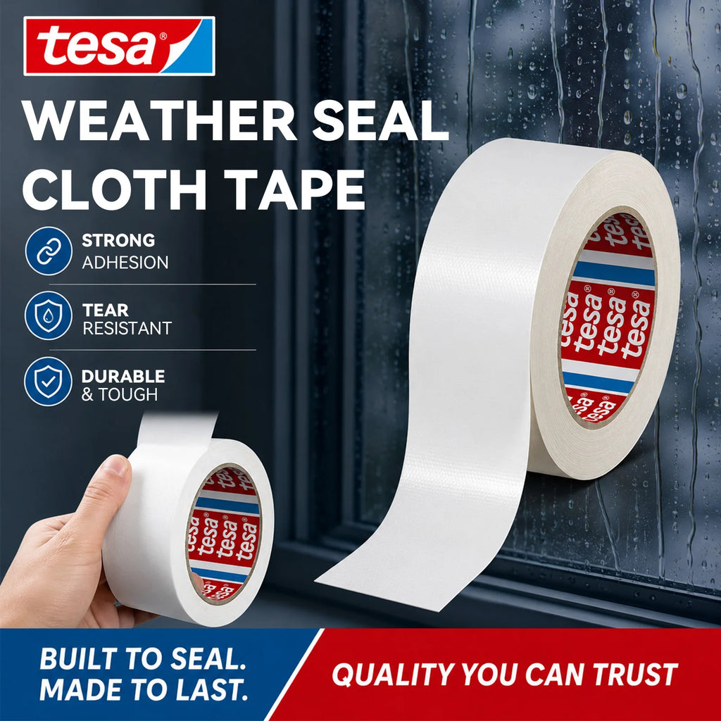 Tesa 4687 Fabric Duct Tape Strong Tack Weather Resistant Rubber Adhesive Tape For Outdoor Tent Fixing Pipe Sealing Use