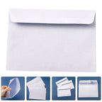 100pcs Self Seal Security Envelopes, Privacy Protection Plain White Paper Envelopes, Tamper Evident Self Adhesive Mailing