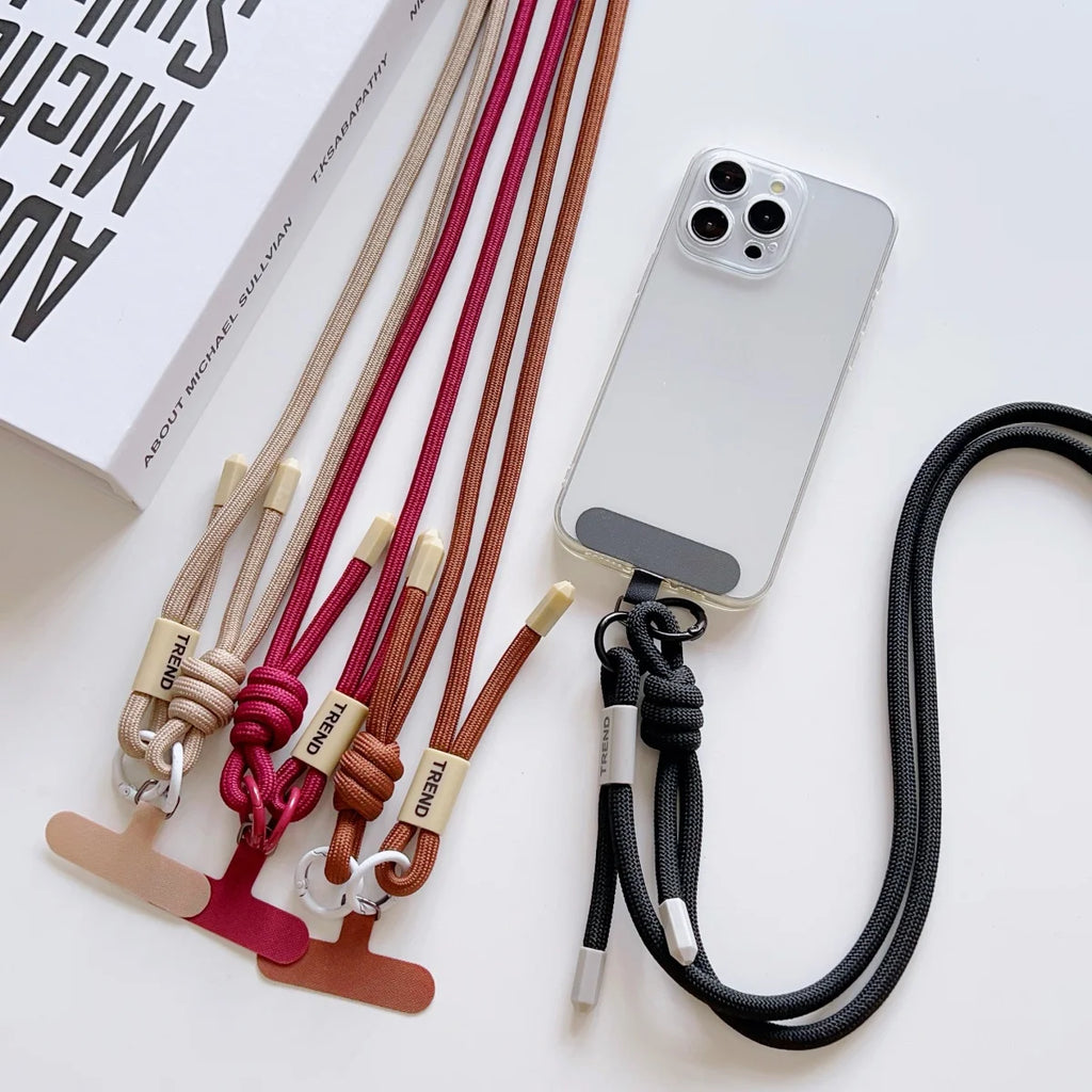 1Pc Universal Long Phone Lanyard Length Adjustable Neck Hanging Rope Crossbody Rope With Phone Case Connection Clip