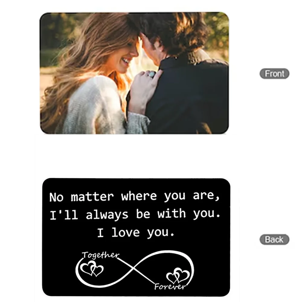 Customized Photo Wallet Card Text VIP Metal Card Personalized Aluminum Sheet Thin Design Picture Business Waterproof Card Gift