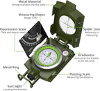 Proster IP65 Compass - Lensatic Sighting, with Clinometer & Carry Bag for Camping, Hiking, Geology