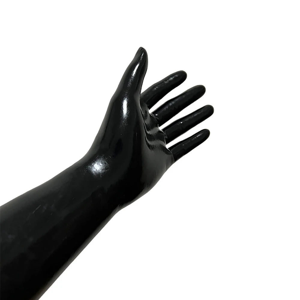 Red Latex Long Gloves Opera Latex Moulded Rubber Gloves Club wear Costumes
