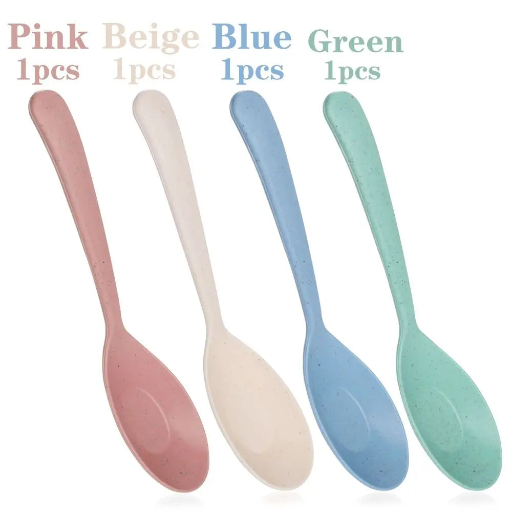 Plastic Bar Kitchen Tools Pudding Dessert Cake Party Wheat Straw Spoon Spoon Rice Scoop Scoop