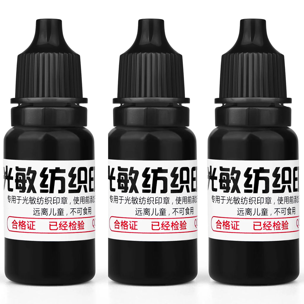 10ml Blue Red Black Ink Textile Clothes Ink Special Ink For Students Kids Name Stamp Printing On Clothing Waterproof Not Fade