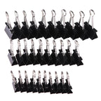 10/20/30/40/50Pcs Black Metal Binder Clips 25mm/ 32mm Notes Letter Paper Clip Office Supplies Binding Securing