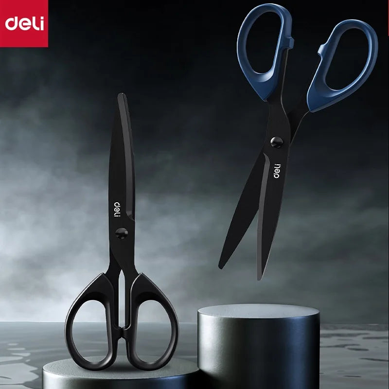 Deli Stainless Non Adhesive Stationery Scissors Sharp Blades Paper Cuttings ножницы для школы Office Tailor Household ciseaux