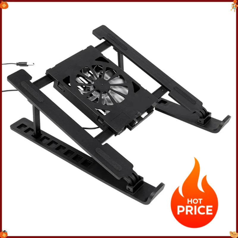 2026 Hot Selling Items Adjustable Height Laptop Cooling Stand Portable Foldable Design Multiple Speed Quiet Fan