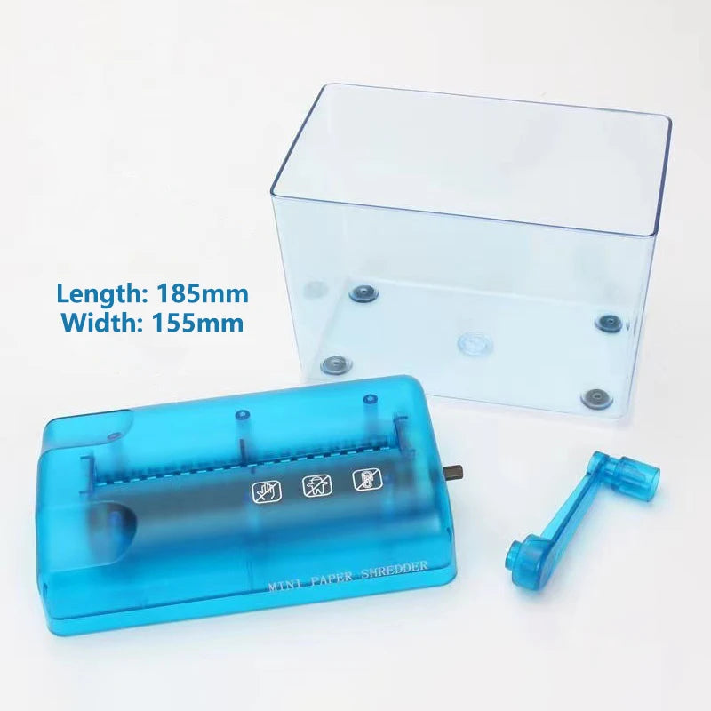 Paper Shredder Documents Paper Cutting Tool A4 Paper Mini Hand Crank Shredder Portable For Receipts Bills Portrait Home Office