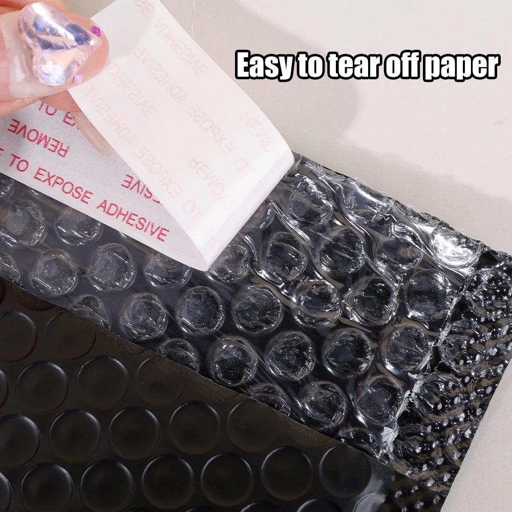 50-10PCS Black/Pink/White Bubble Mailers Delivery Package Packaging Small Business Supplies Bubble Envelopes Packing Bag Mailer