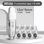 Press Correction Tape Set 5mm*12m Large Capacity Refill Replacement Stationery School Office Supplies Pen Style Correction Tape