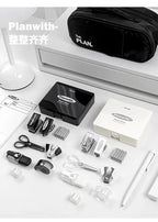 Kawaii 4/8pc Portable Stationery Multi Functional Tool Box Efficiency Set Puncher Stapler Adhesive Tape Mini School Supplies