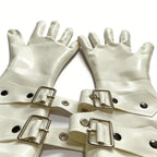 Latex Cosplay Gloves Rubber With Buckle Unisex Customizable Gloves size color handmade club wear