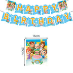 Cartoon Family Theme Birthday Party Decoration Disposable Set Tableware Plate Napkins Tablecloth For Kid Shower Supplies Puzzle
