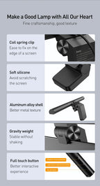 Baseus LED Desk Lamp Screen Light PC Computer Laptop Hanging LED Bar Light Table Lamp LCD Monitor Lamp Study Reading USB Light