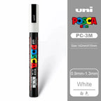 1pcs Japan UNI POSCA Marker Pen PC-1M/3M/5M POP Poster Graffiti Permanent Acrylic Marker White Black Gold Silver Art Supplies