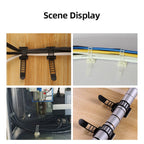 10/20/30PCS Cable Tie Wire Management Clips Cable Organizer for Desk Wall Adjustable Cable Holder Power Cord Car Organizer Clamp