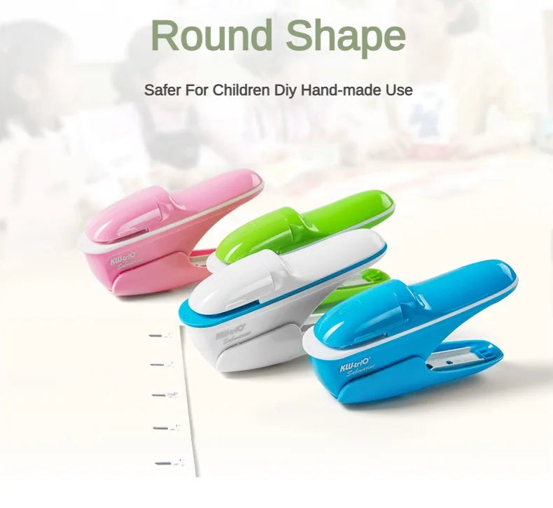 Stapleless Stapler Mini Portable Stapler Safe Paper Stapling Without Staples Bookbinding School Office Supplies Stationery