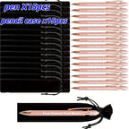 15Sets Customizable Engraved Metal Ballpoint Pens with Durable Case + 15pcs Custom Pen Bags - Bulk Writing Utensils for Business