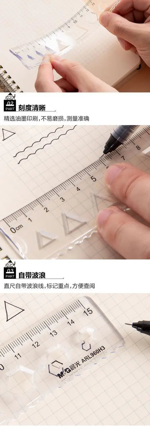 30pcs Clear Soft Ruler 15cm Flexible Transparent Ruler for School Kids School Thing Study Supplies Student Ruler 20cm Stationery
