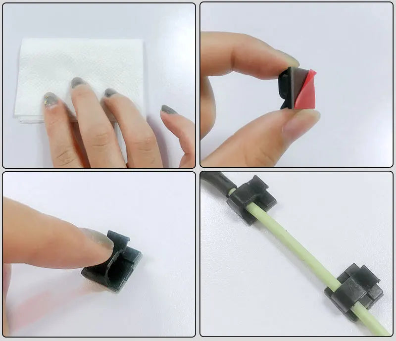 10/50PCS Cable Management Clip Guiding Line Wire Arrangement Protector Fixations Cord Holder Clearance WINDER Clips Attache Home