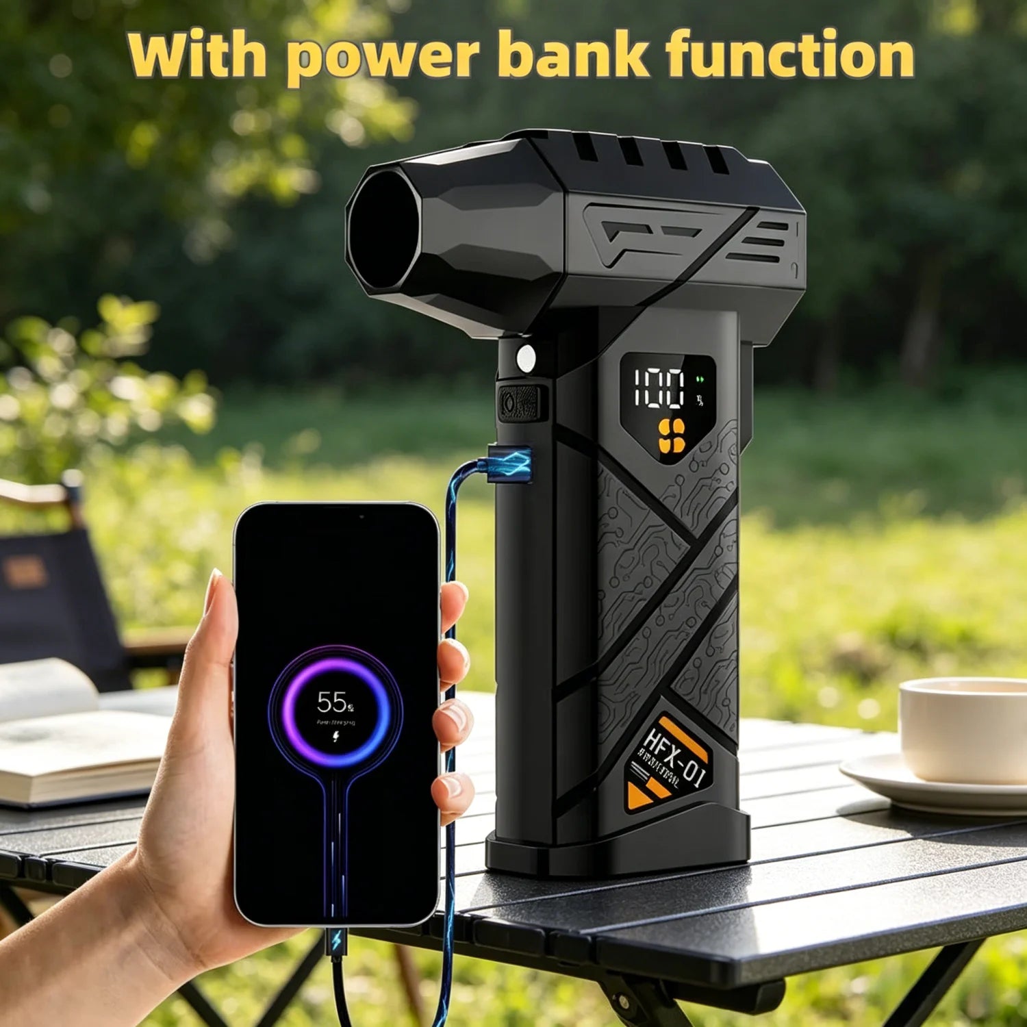 990000RPM Powerful Turbo Fan Blower Jet 380g Wind Pressure Air Blower Vacuum Cleaner for Car Air Duster Electric Snow Blower