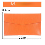 A6 A5 A4 Leather File Folder Data Package Document Bag Fashion Briefcase Data Contract Bill File Bag School Office Supplies