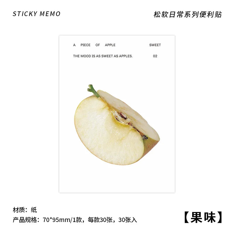 30sheets Fluffy Daily Series Notes Simple Ins Style Check-in Planner Student Notes Message Paper