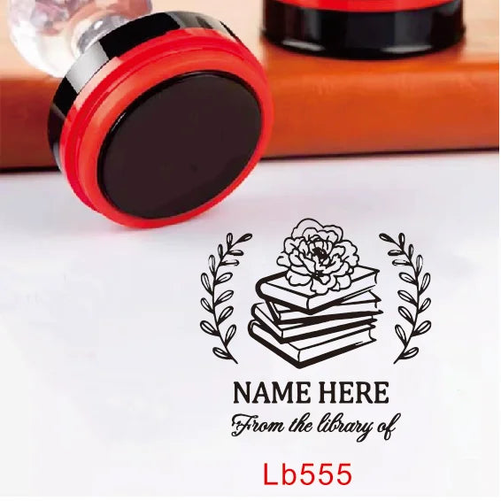 Custom Book library ink Stamp Personalized Self Inking Wedding Stamp Customized Photosensitive Seal Invitation name letter logo