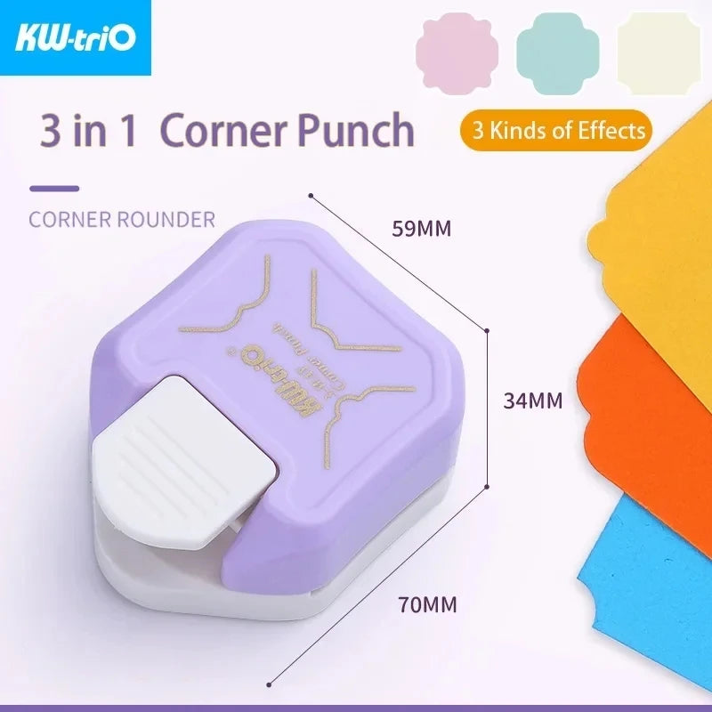 4 in 1 Tag Punch Corner Rounder Cutter Paper Label Punch for Scrapbooking Card for DIY Paper Card Photo Card Making Supplies