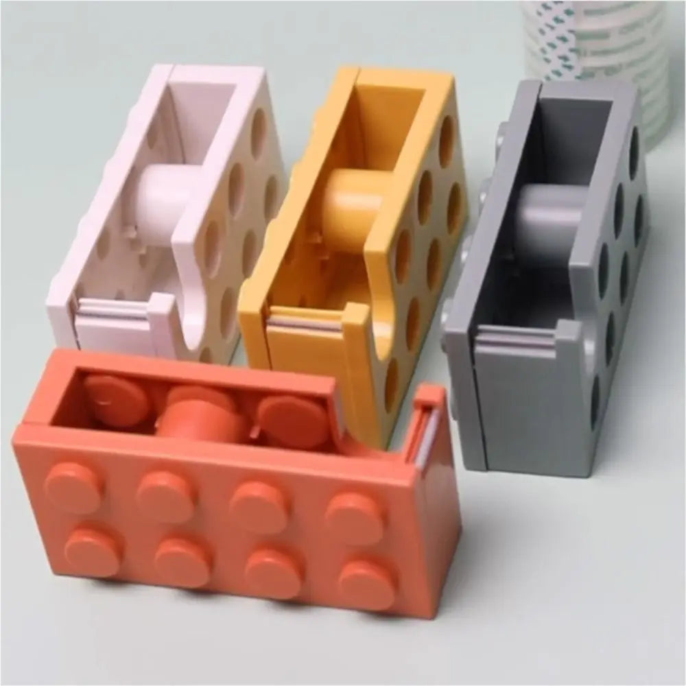 Building Block Adhesive Tape Holder Paper Tape Masking Tape Tape Dispenser Multi-color Plastic Roller Tape Holder