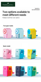 Faber-Castell Automatically Enters Lead Pencil Sharpener Desktop Rotary Anti Sticking Lead Second gear Hand-cranked Sharpener