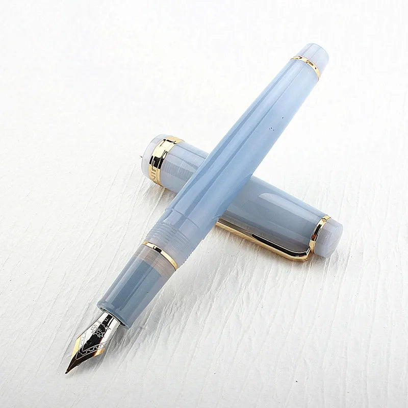 Jinhao 82 Fountain Pen Acrylic EF/F/M/Bent Nib Golden Trim with Converter Writing Pen